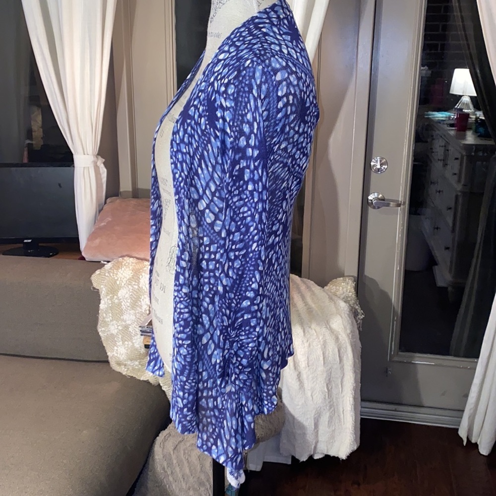41 Hawthorn blue & white cardigan sweater top M​​ - Picture 4 of 12